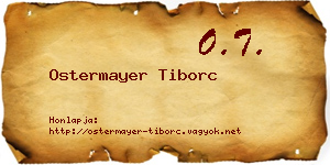 Ostermayer Tiborc névjegykártya